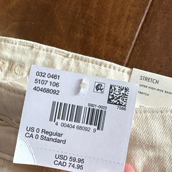 NWT American Eagle Outfitters Super High-Rise Baggy Wide Leg STRETCH 25W - Picture 3 of 5